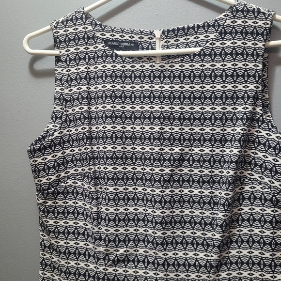 Mario Serrani B/W pattern dress Size 6 - Picture 5 of 7